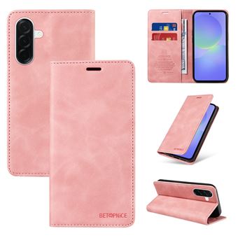 Capa FOXDOCK para Samsung Galaxy A37 | Bloqueio RFID | TPU | Aba/Detalhes em Pele Sintética | Compartimentos para cartões | Rosa - 1