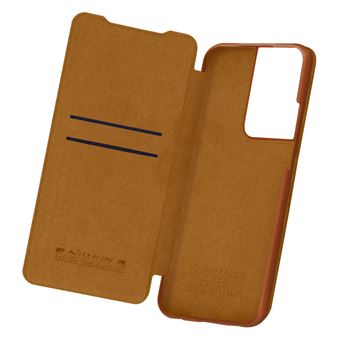 Capa Nillkin para Samsung Galaxy S21 Ultra Couro Qin - Castanho - 1