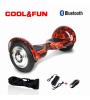 Hoverboard 10 CoolFun com Controlo Remoto e Bolsa Preto Chamas