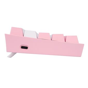 Teclado Wireless REDRAGON K617-RGB Fizz RGB White/Pink | Branco - 1