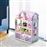 Casinha de Bonecas HomCom | Madeira | 60x30x80 cm - Cor-de-Rosa e Branco_0