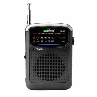 Mini Rádio Portátil AM/FM com Altifalante Incorporado e Clip Traseiro New Sciense KK19 | Preto - 1