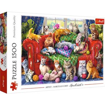 Puzzle Trefl Kittens On The Sofa 26198 | 1500 Peças - 1