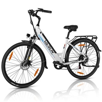 Bicicleta Elétrica Urbana de Senhora VARUN S700-2 | Roda 27,5" | branca - 1