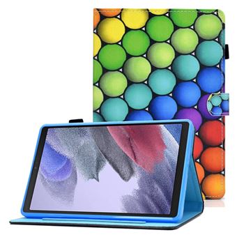Capa PU magnético com suporte, ranhuras para cartões e ranhura para canetas Magunivers para Samsung Galaxy Tab A7 Lite 8.7-inch T220/T225 - Círculo colorido - 1