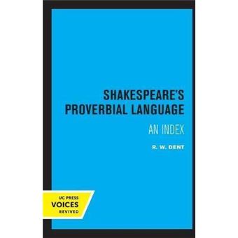 Shakespeare'S Proverbial Language An Index - 1