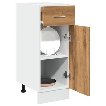 Armário inferior com gavetas vidaXL | derivados madeira carvalho artisiano - 1