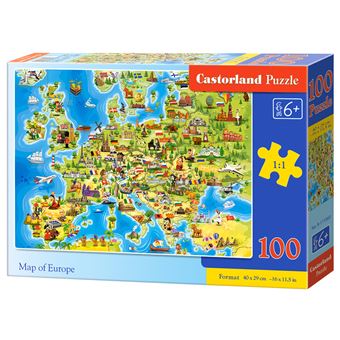 Puzzle Castorland Europe, Map Map of Europe | 100 Peças - 1