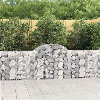 Cestos Gabião Arqueados vidaXL | 15Peças | 200x30x80/100cm | Ferro galvanizado - 1