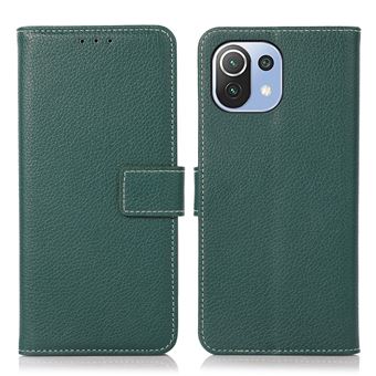 Capa PU + TPU Textura de lichia Verde para Xiaomi Mi 11 Lite 4G/5G - 1
