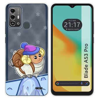 Capa Tumundosmartphone de silicone transparente para ZTE Blade A53 Pro design de cabra de desenho animado - 1