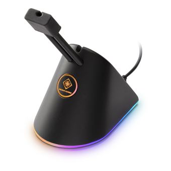 Suporte para Cabo de Rato Deltaco Gaming GAM-044-RGB | Preto - 1