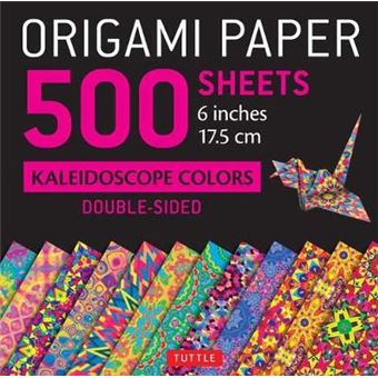 Origami Paper 500 Sheets Kaleidoscope Patterns 6 Inch 15 Cm Tuttle Origami Paper Highquality Doublesided Origami Sheets Printed With 12 Different Designs Instructions For 6 Projects Included - 1