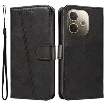 Capa FOXDOCK para OPPO A5 Pro 5G | Fecho Magnético | Compartimentos para Cartões e Suporte | Pele PU | À Prova de Choque | Preto - 1