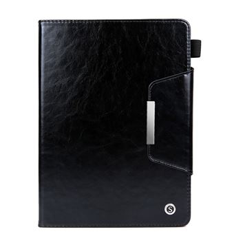 Capa Magunivers | PU cavalo Maluco com suporte e suporte de cartão Preto para Apple iPad 10.2 (2019)/iPad Pro 10.5 inch (2017)/iPad Air 10.5 inch (2019) - 1