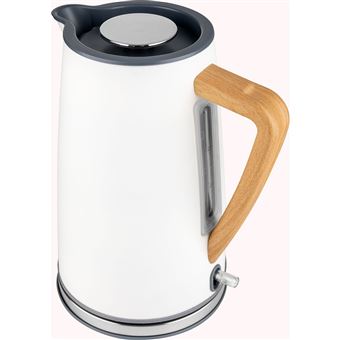 Chaleira Eléctrica sem Fios Botti Ultra Quick | Design Moderno | 1,7 L | Cabo de Efeito Madeira | Desligamento Automático - Bege - 1