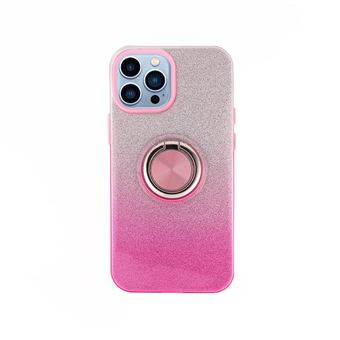 Capa de Silicone Brilhante com íman e anel MisterCapas para iPhone 14 Pro Max | Rosa - 1