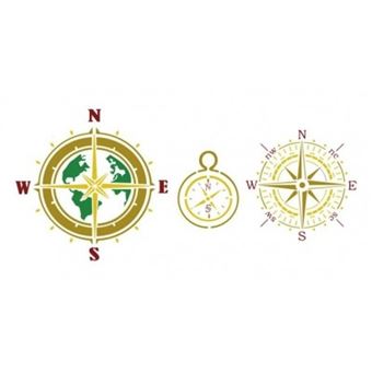 Stencil Acrilex 300001503 | Bussola | 33x14cm - 1