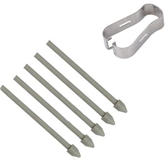 Kit HOLAMUNDO | 5 Pontas / Tip Reposição + Removedor para S-Pen para Samsung Galaxy Tab S6 Lite - Cinzento - 1