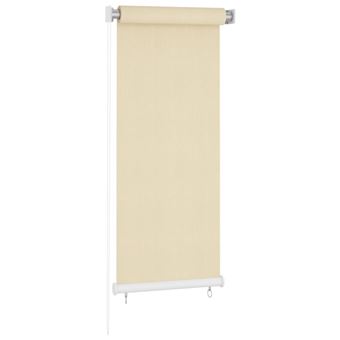Estore de rolo para exterior vidaXL | PEAD | 60x140 cm | cor creme - 1