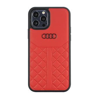 Capa Audi Série Q8 para iPhone 12 Mini | Vermelho | Couro Genuíno - 1