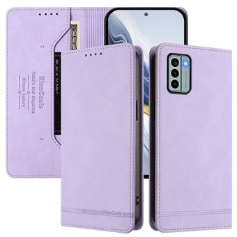 Capa FOXDOCK Tipo Carteira Flip para Nokia G22 com Bloqueio RFID | Fecho Magnético | Pele PU  | Roxo - 1