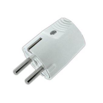 Ficha Schuko Edm Macho com Terra 250V Branca - 1