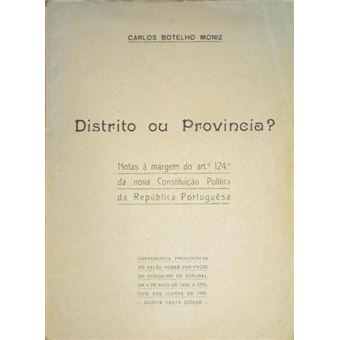 Distrito ou provincia? notas à margem do art.º 124.º da nova constituição política da república portuguêsa. - 1