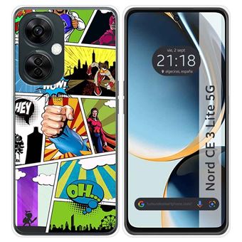 Capa Tumundosmartphone de silicone para Oneplus Nord CE 3 Lite 5G desenhos de design de quadrinhos - 1