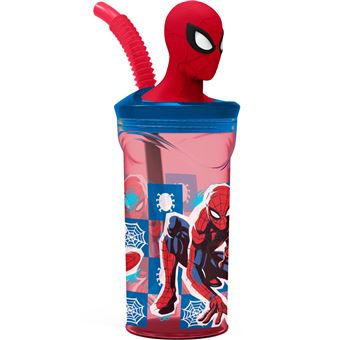 Copo Marvel Spider-Man com Tampa 3D e Palhinha | 360Ml - 1