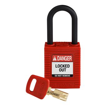 Bloqueio com Chave Brady SafeKey | Vermelho - 1