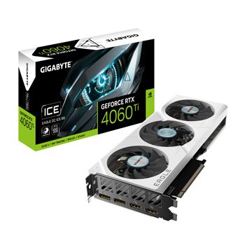 Placa de Vídeo GIGABYTE GeForce RTX 4060 Ti EAGLE OC ICE 8G | Branco - 1