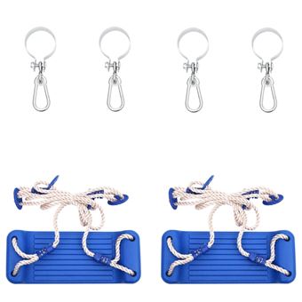 Assento de baloiço vidaXL | com cordas 2 peças | 38x16 cm | PE azul - 1