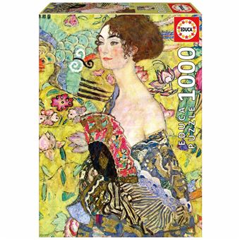 Puzzle Educa Dama com Leque, Gustav Klimt | 1000 Peças - 1
