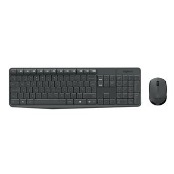Teclado Wireless + Rato Logitech MK235 | Idioma: Belga | Cinzento - 1