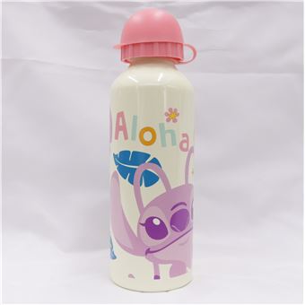 Garrafa de Alumínio - "Aloha" Stitch - Disney ST00087 Creme + Rosa | 500ml - 1