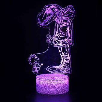 Lâmpada 3D HSMY | Infantil | Multicolorido com Controlo Remoto | Dinossauro | 1060 - 1