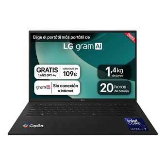 Computador Portátil LG Gram 17ZD90T-G.AX88B | 17'' | Intel Core Ultra 7 255H | 32 GB | SSD 1TB - 1