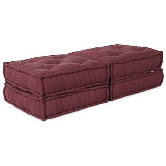 Almofada vidaXL | 2 Peças | Vermelho | 70 x 70 x 36 cm | Poliéster - 1