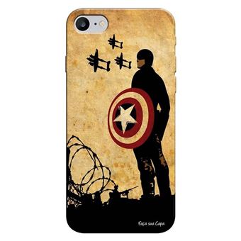 Capa Personalizada MakeUCase para iPhone 7 Capitão America TV50 Transparente