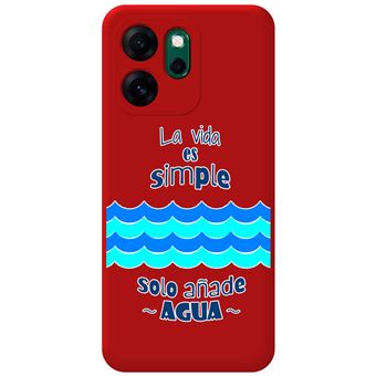 Capa Tumundosmartphone de silicone líquido vermelha para Oppo Reno 14 FS / 14FS 5G | desenhos de design à prova d'água - 1
