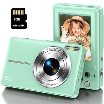 Câmara compacta digital para crianças DUDAO DC403 | nível de entrada FHD | 44MP | zoom 16x | 2,4 " | 8GB | verde - 1