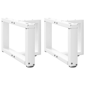 Pernas para Mesa de Centro vidaXL | 2 Peças | forma de T 50x25x(30-31) cm | aço branco - 1