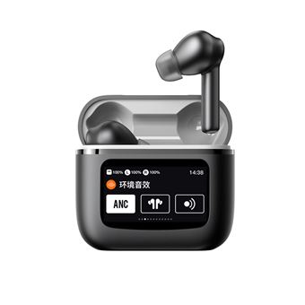 Auriculares Bluetooth Klack® T68 Pro | sem fio | Display LED colorido | cancelamento de ruído ativo ANC | Preto - 1