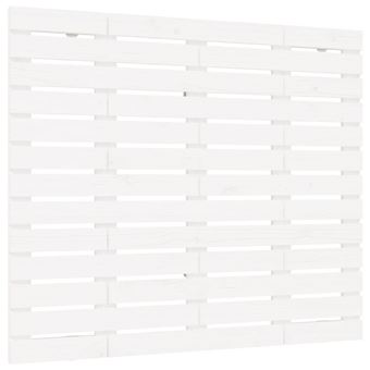 Cabeceira de parede vidaXL | 146x3x91,5cm | madeira de pinho maciça branco - 1