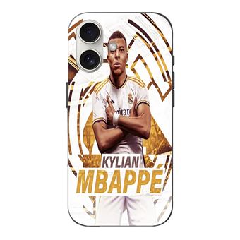 Capa Maniacase para Iphone 16 Kylian Mbappe Real Madrid papel de parede celebração - 1