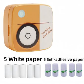 Mini impressora portátil V-REEL multifuncional impressão de fotos e documentos em preto e branco D2 - Laranja - 1