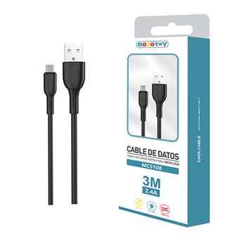Cabo de Dados Micro-USB MODORWY MC5108 | 3 m - Preto - 1