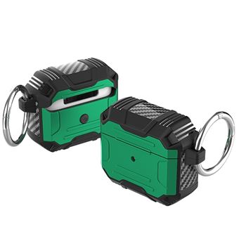 Capa e TPU com Mosquetão Verde Escuro para AirPods 3 - 1