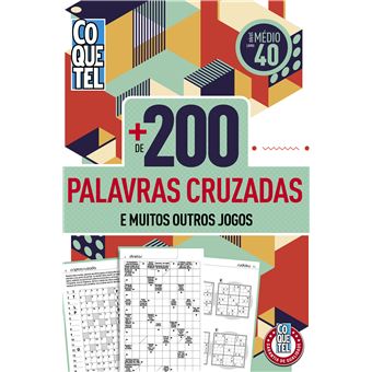 Livro Coquetel + De 200 Palavras Cruzadas Médio 40 - 1
